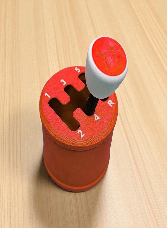 Sentosa Gear Shifter Fidget Toy - Stress Relief Sensory Toy with Realistic Gear Stick Design, Fun Handheld Anxiety Reliever for Focus, Calm & Play (Orange) - Image 1